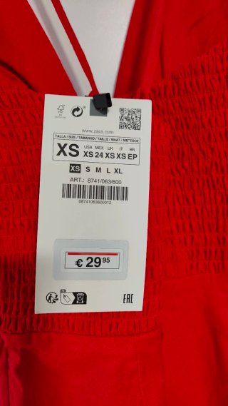 Vestido Zara Rojo Nuevo