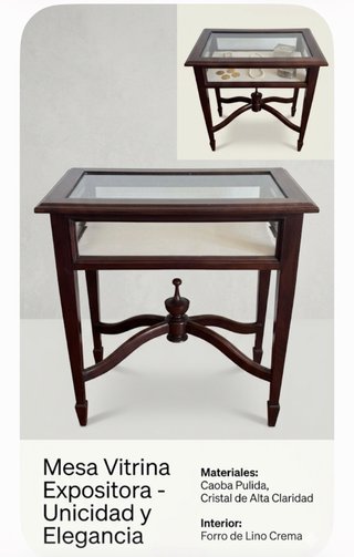 Mesa Vitrina Expositora Elegante