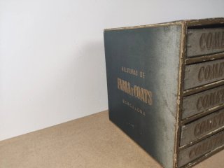 Caja antigua Hilaturas de Fabra y Coats. Cometa