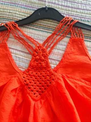 Conjunto Verano Niña: Naranja y Piñas