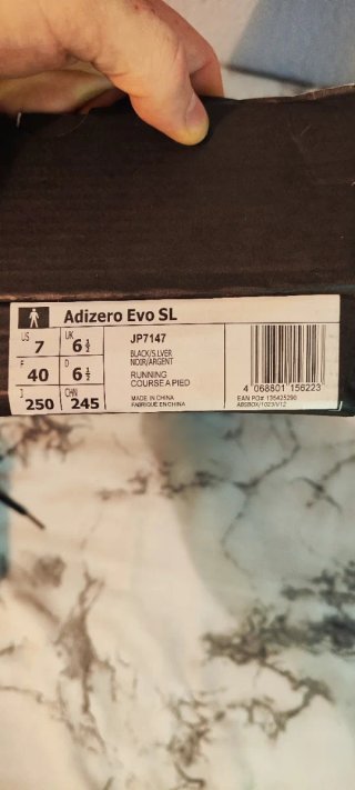 Zapatillas Adidas Adizero Evo Sl Negras y Plateada