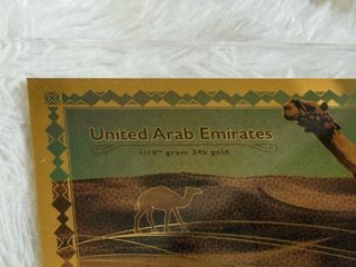 Billete Oro 24K Dubai Edición Limitada