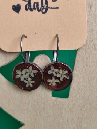 Lote pendientes flores naturales