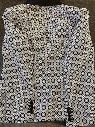 Giacca Meki Uomo Fantasia Cerchi Nero Bianco