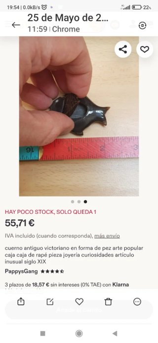 Pastillero antiguo forma pez y,colgante