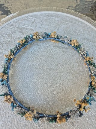 Corona flores preservadas artesanal