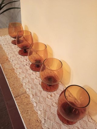 Set 5 Copas Vereco Ambar
