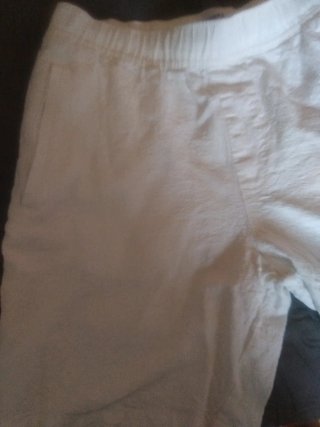 Pantalón corto lino chico blanco