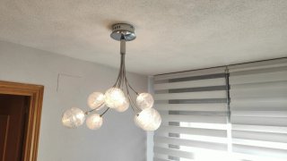 Lámpara de techo moderna cristal y metal