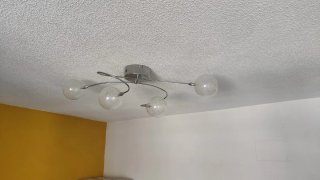 Lámpara de techo moderna cristal y metal