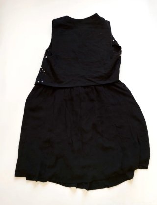 Vestido negro midi Stradivarius