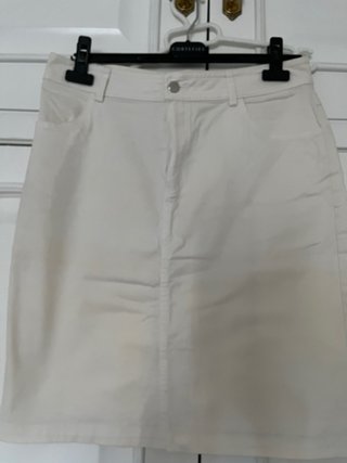 Falda Vaquera Blanca Lloyds Talla 42