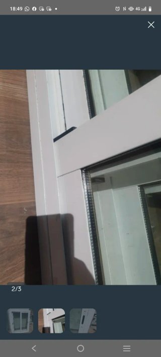 2 Ventanas corredera aluminio blanca