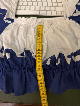 Blu Royal Crop Top Taglia Unica
