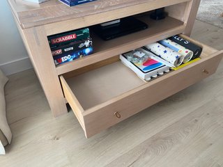 Mueble TV madera claro con cajón