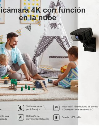 Mini cámara espía con accesorios