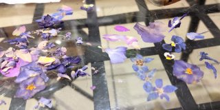 Pendientes flores azules