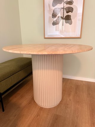 Mesa Giselda travertino Ø100