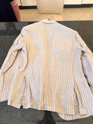 Giacca uomo righe beige