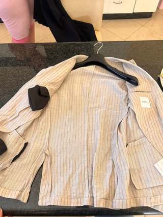 Giacca uomo righe beige