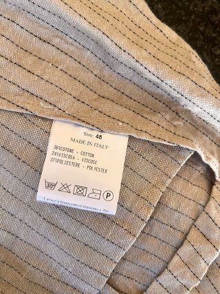 Giacca uomo righe beige