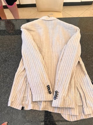 Giacca uomo righe beige