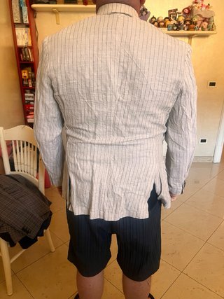 Giacca uomo righe beige