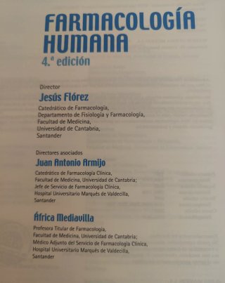Farmacología Humana 4ª Edición - Jesús Flórez