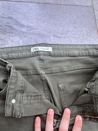 Pantalón Cargo Zara Man Verde Talla 46