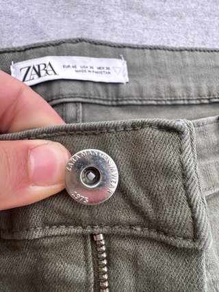 Pantalón Cargo Zara Man Verde Talla 46