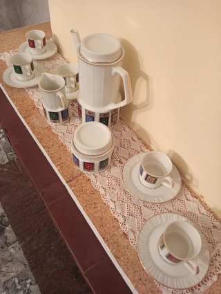 Juego de café vintage porcelana Broadhurts.