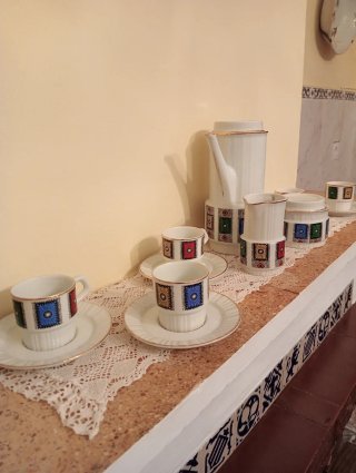 Juego de café vintage porcelana Broadhurts.