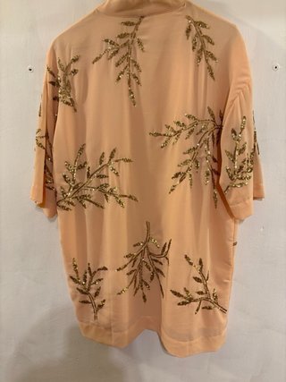 Kimono melocotón con lentejuelas Talla S