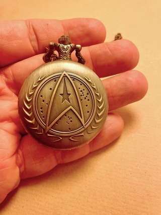 Cartel Star Trek + Reloj de bolsillo Star Trek