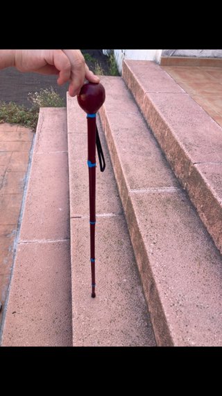 Baston de paseo madera con pomo