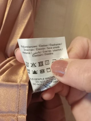 Falda Plisada Larga Satinada Rosa Talla 40
