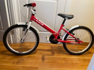 Bicicleta Infantil Roja y Blanca