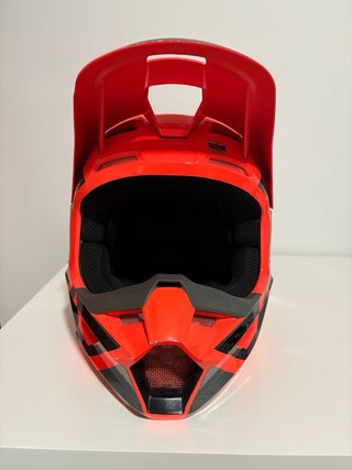 Casco Fox Motocross Naranja y Negro