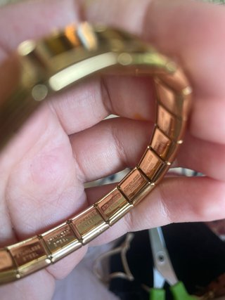 Braccialetto in acciaio inox color oro