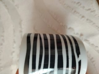 Juego de café porcelana cebra