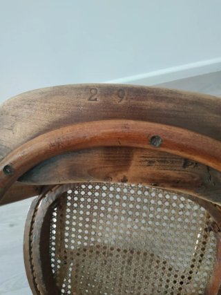 Trona Thonet Antigua Madera y Rejilla