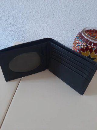 Cartera portaplaca negra