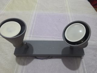Lámpara de techo gris 2 focos