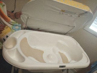 Bañera bebé con funda de jirafa