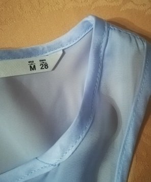 Blusa tirante azul pastel satinado Talla M