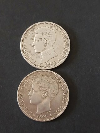Lote 12 monedas españolas antiguas