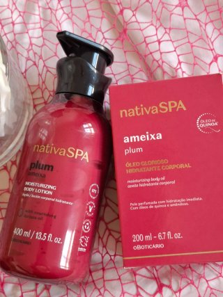 Kit Nativa SPA Ameixa Boticário Óleo e Loção
