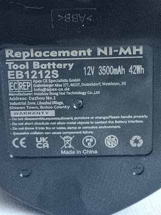 Batería Hitachi 12V 3500mAh