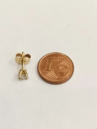 Pendiente individual diamante oro blanco