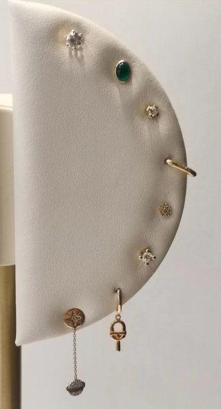 Pendiente individual diamante oro blanco